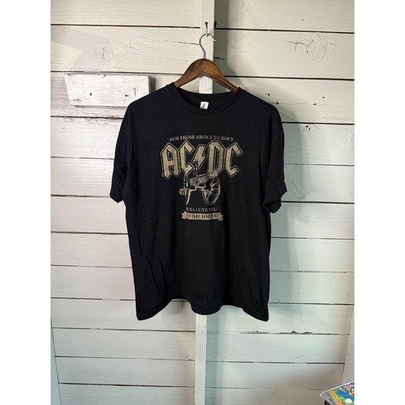 AC Other - AC/DC For Those About To Rock British Tour 82 Graphic T-Shirt Mens XL Black